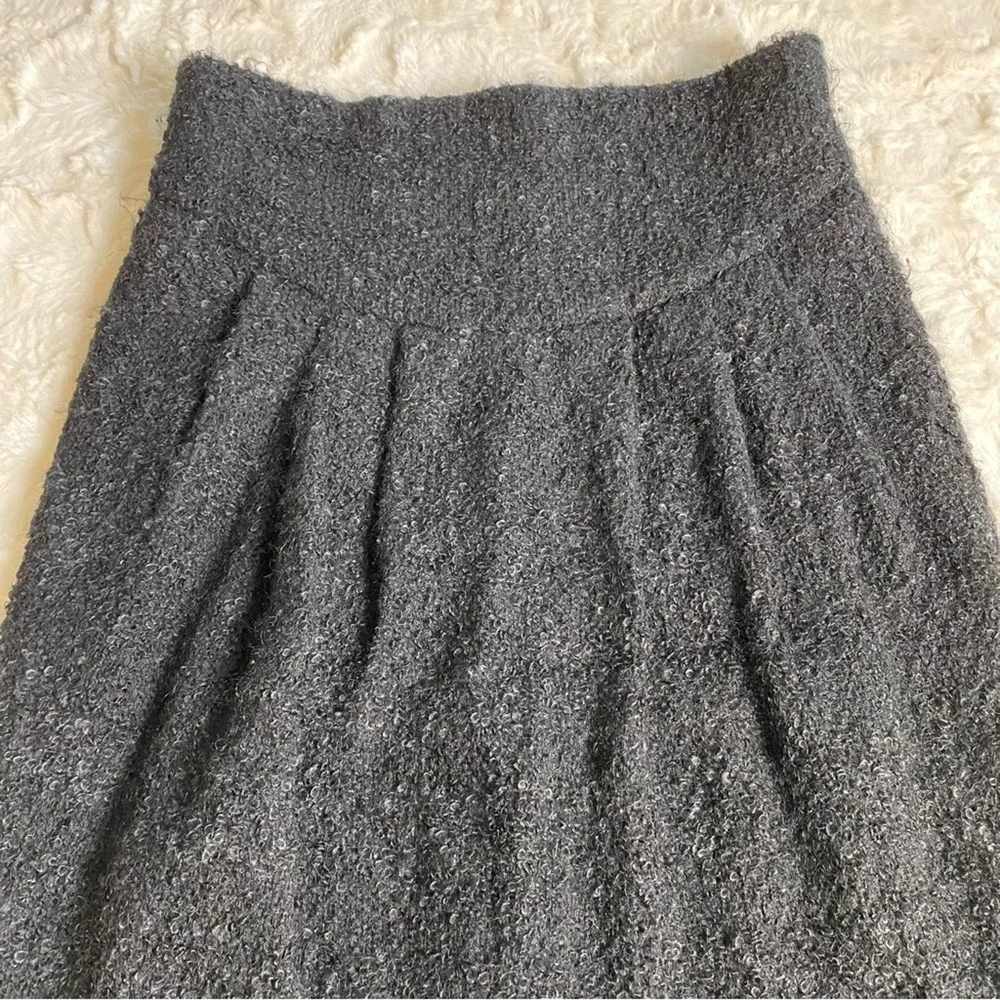 Vintage Donna Karan Women's‎ Midi Pencil Skirt Size 10 Black Wool Mohair Blend
